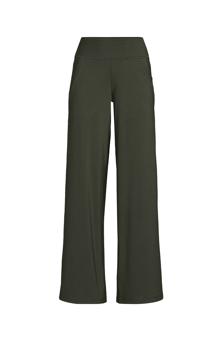 Lands' End Active Hi Impact High Rise Wide Leg Pants, Alternate, color, 