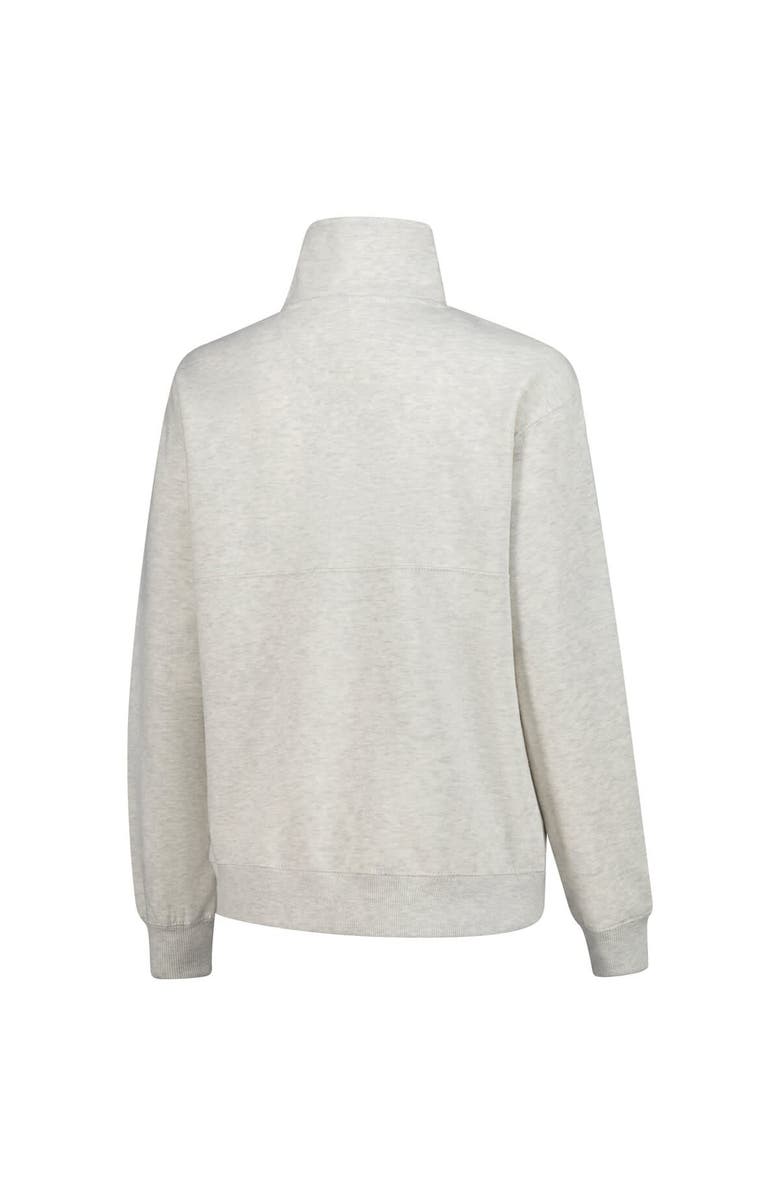 SOFT AS A GRAPE Women's Soft as a Grape Oatmeal Philadelphia Phillies Quarter-Zip Fleece Pullover, Alternate, color, Oatmeal