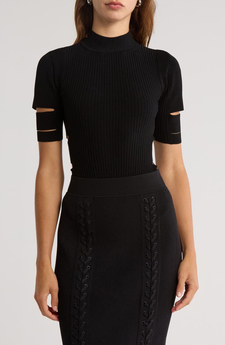 Simkhai Zena Matte Cutout Bodysuit, Main, color,