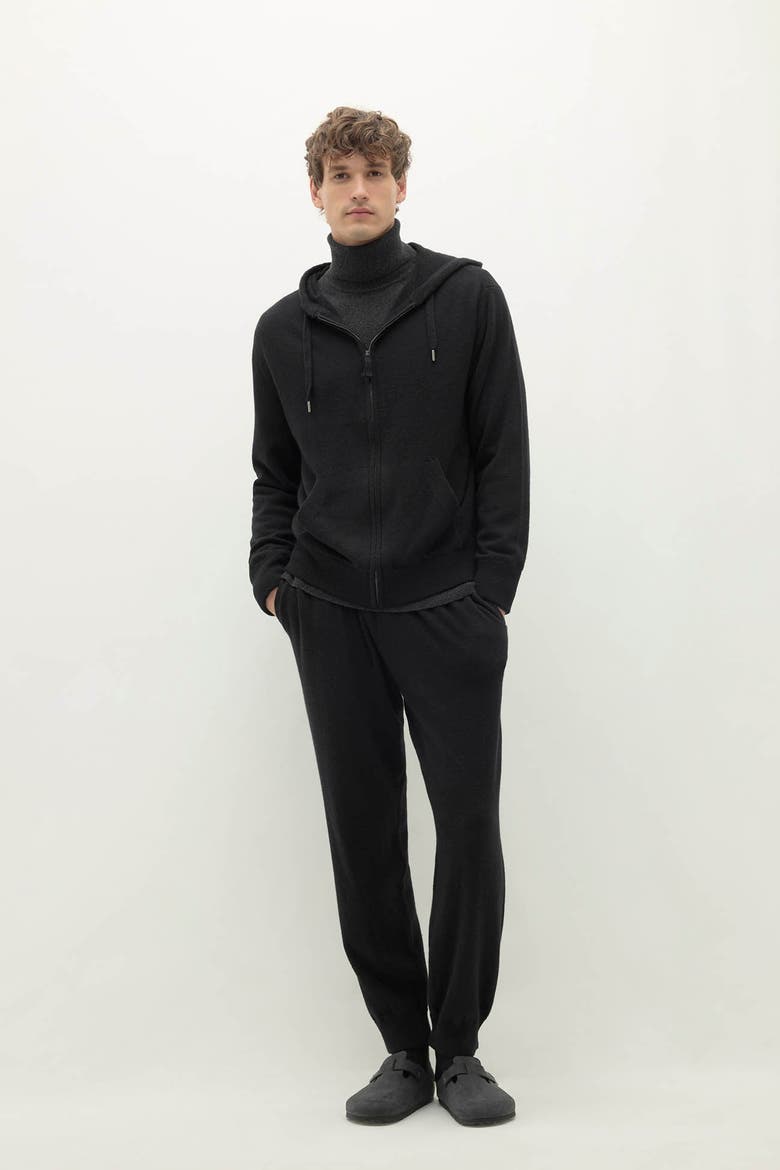Kayden Zip-Up Hoodie, Main, color, Black