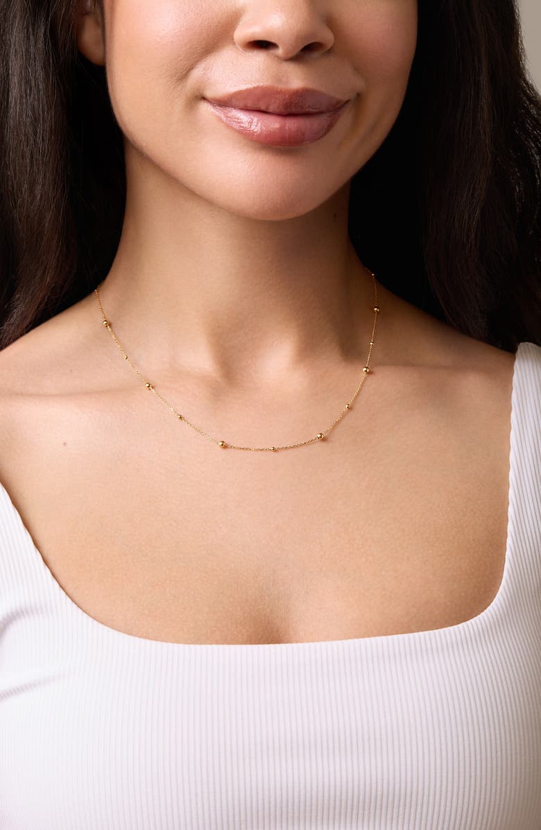 Bony Levy 14K Gold Ball Station Chain Necklace, Alternate, color, 14K Yellow Gold