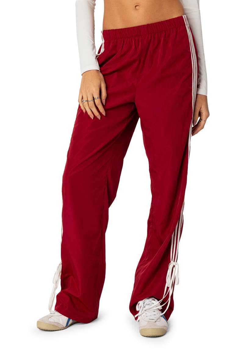 Remy Tie Detail Track Pants, Main, color, RED