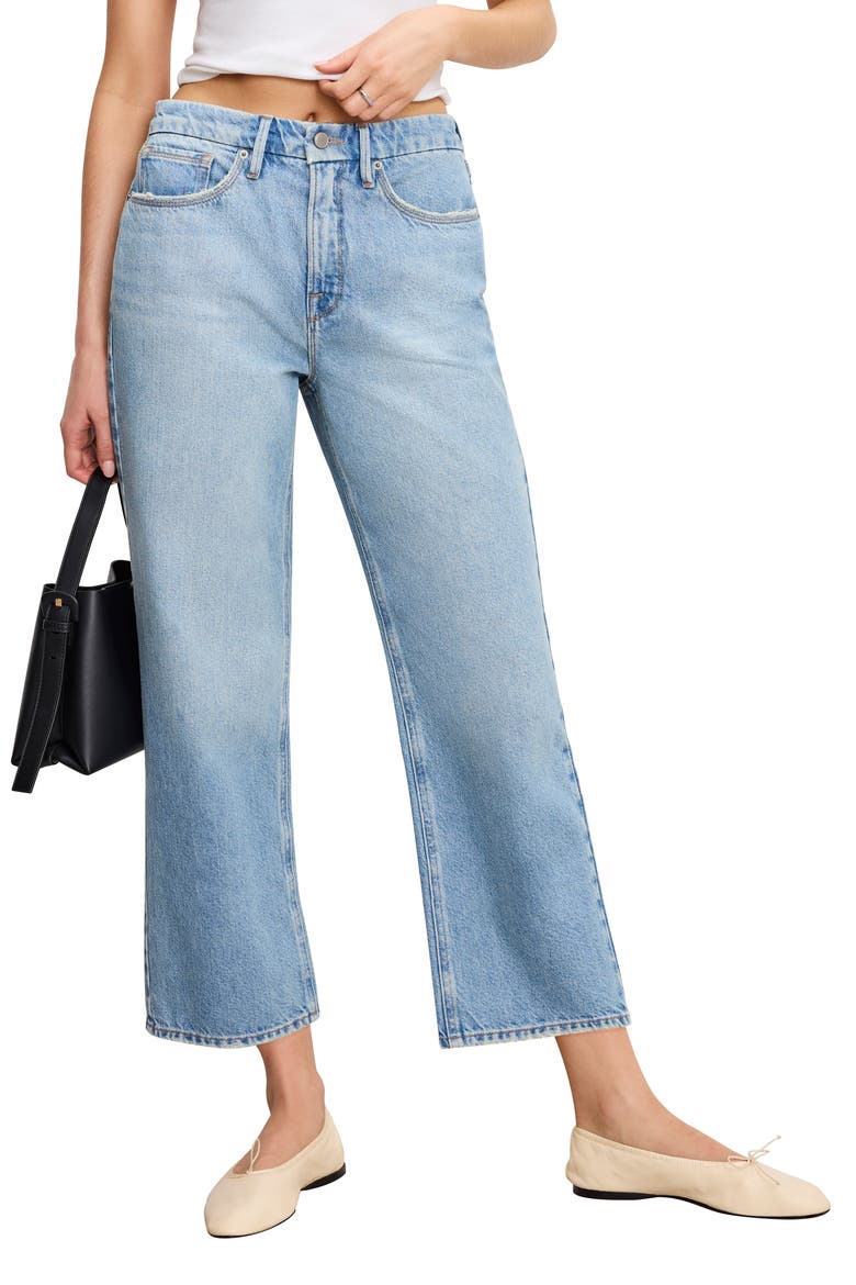 Good '90s Crop Relaxed Jeans, Main, color, INDIGO964