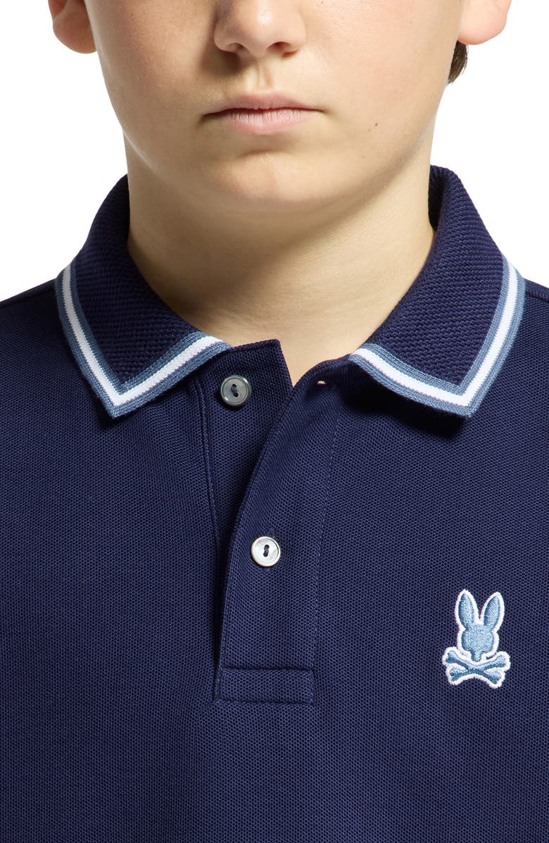Psycho Bunny Kids' Foxton Piqué Polo, Alternate, color,