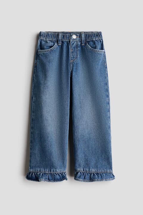 Loose-fit Ruffle-trimmed Jeans