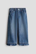 H&M Loose-fit Ruffle-trimmed Jeans