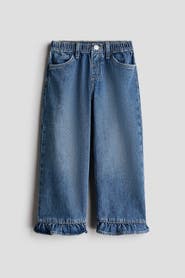 H&M Loose-fit Ruffle-trimmed Jeans