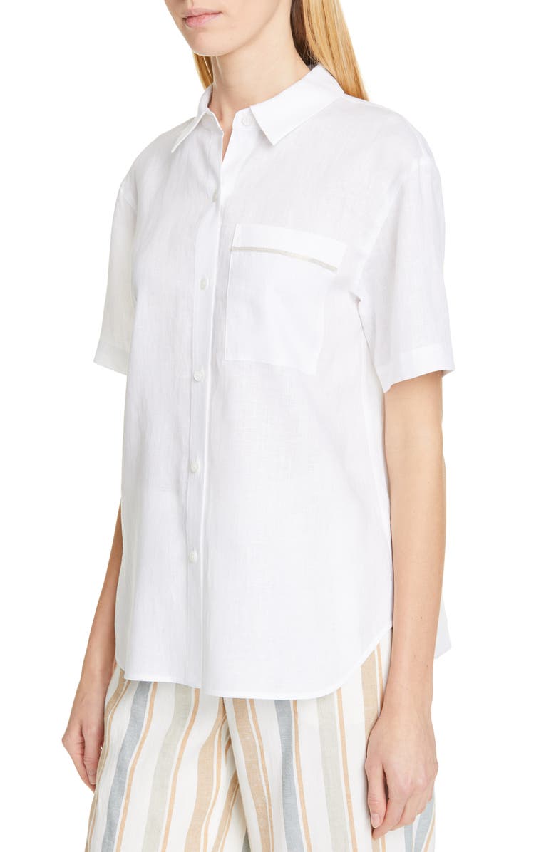 Lafayette 148 New York Justice Linen Shirt, Alternate, color, 