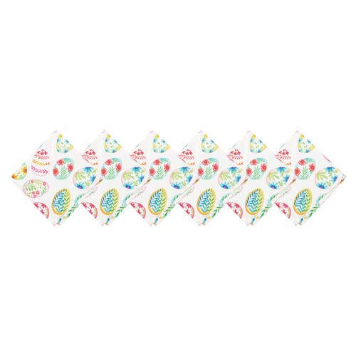 C & F Home C&f Home Colorful Easter Egg Charm & Plaid Cloth Napkins Set Of 6 In Green