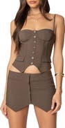 EDIKTED Ellis Waistcoat Corset Top