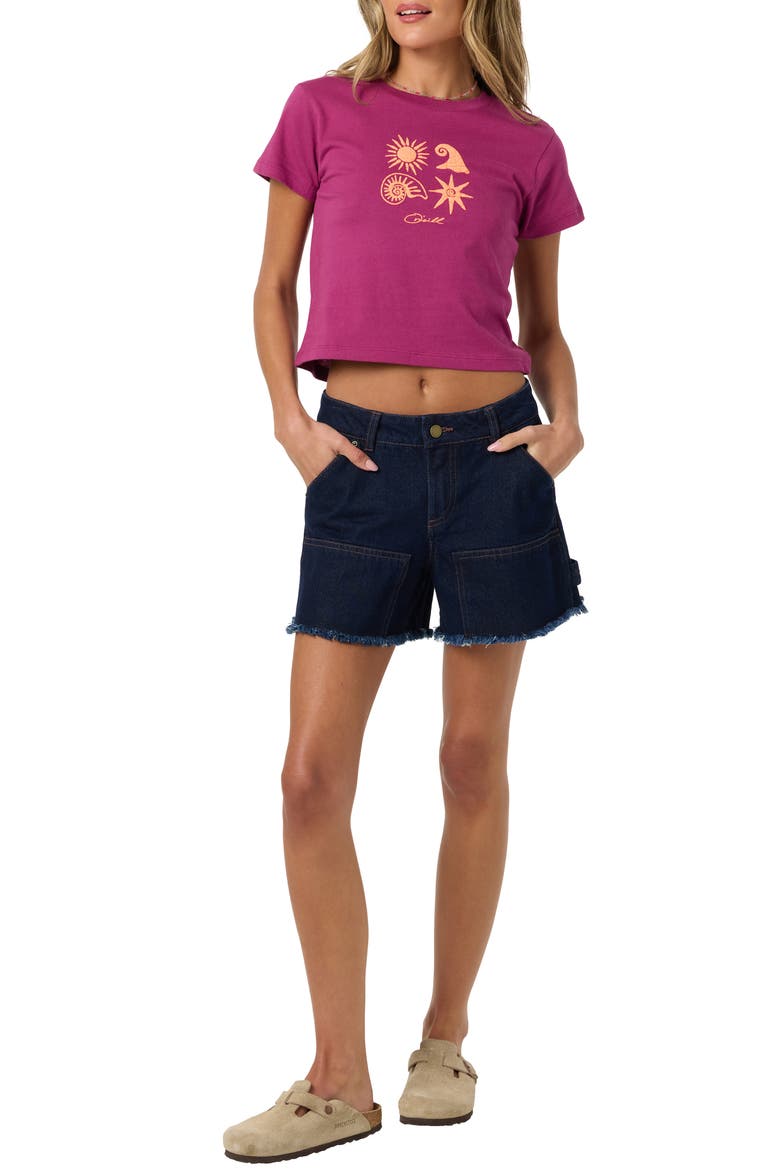 Shell Star Graphic Tee, Alternate, color, RASPBERRY