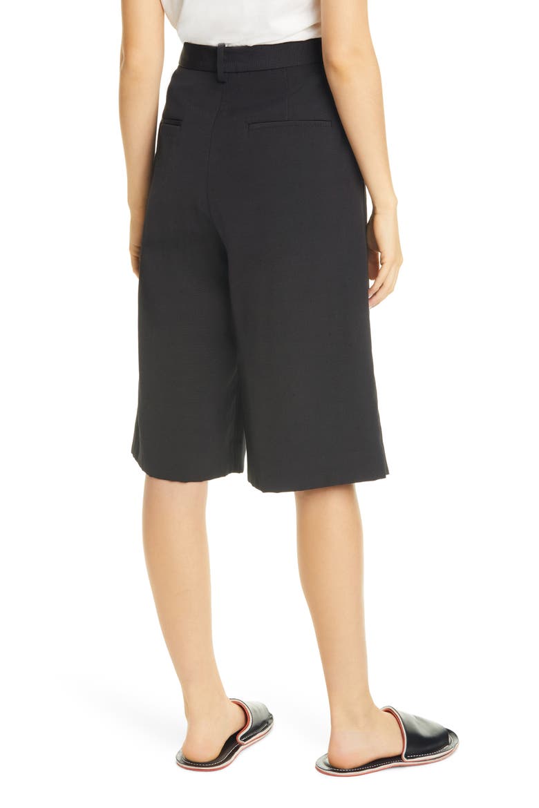 Gordon Pleated Bermuda Shorts, Alternate, color, BLACK