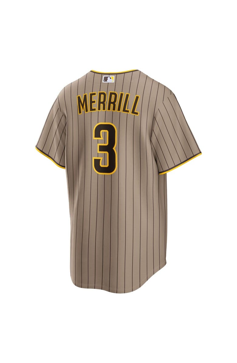 Nike Men's Nike Jackson Merrill Sand San Diego Padres Alternate Replica Jersey, Alternate, color, Khaki