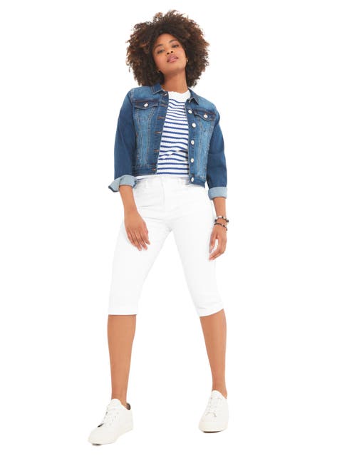 Stretch Denim Capri Pant