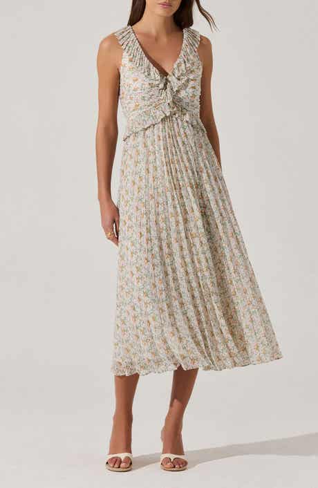 ASTR the Label Ruffle Pleated Midi Sundress