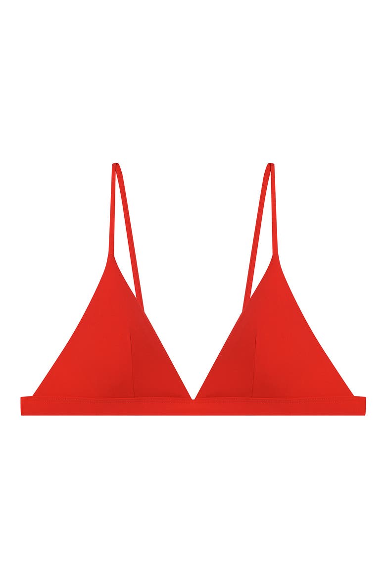 Triangle Bikini Top, Alternate, color, BRIGHT POPPY