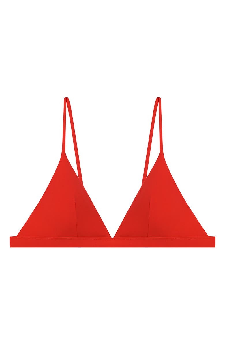 Polo Ralph Lauren Triangle Bikini Top, Alternate, color, Bright Poppy