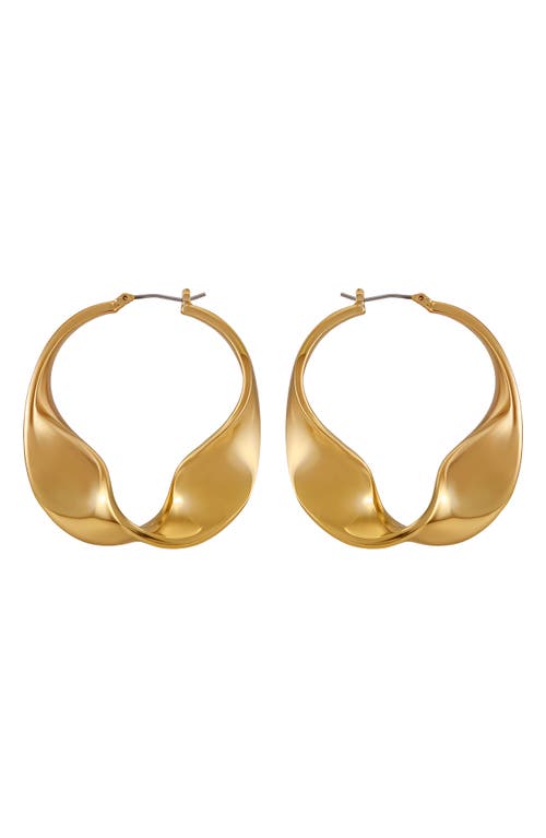 Vince Camuto Tapered Twist Hoop Earrings In Gold