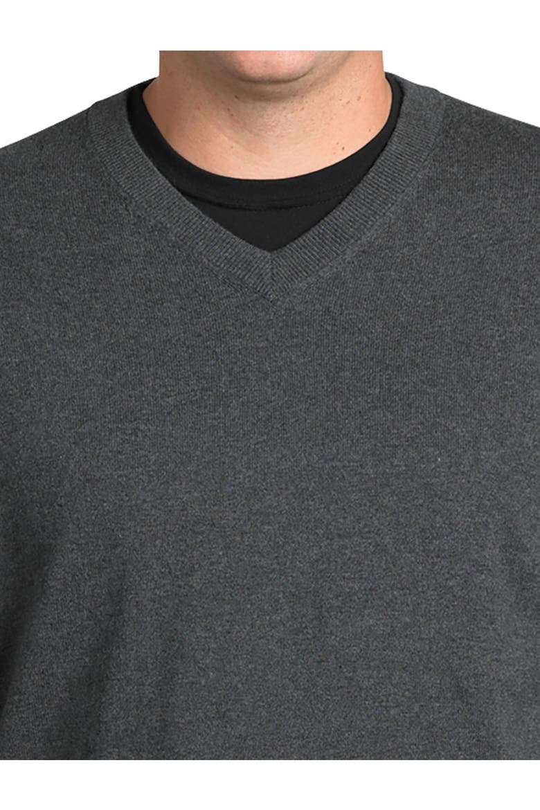 Big & Tall Cashmere Blend V-Neck Sweater, Alternate, color, FLANNEL GREY