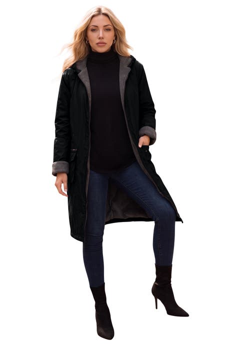 Plus Size Hooded Nylon Jacket (plus)