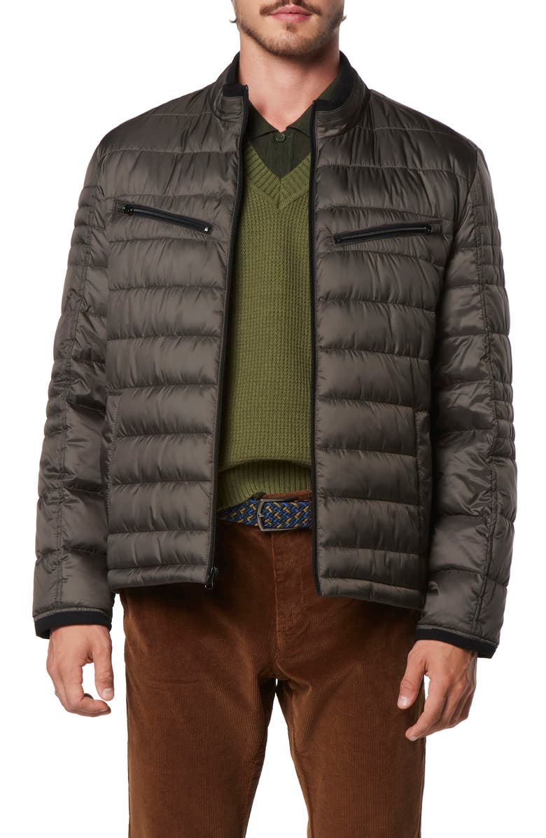 Andrew Marc Grymes Packable Quilted Puffer Jacket, Main, color, Slate