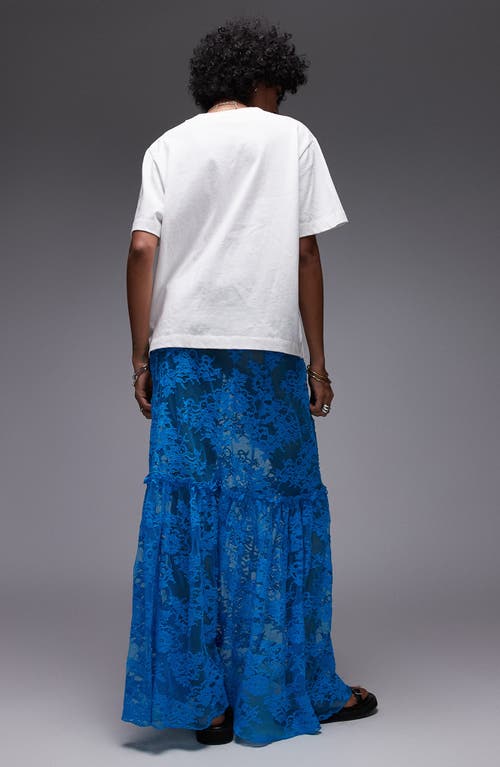 Topshop Sheer Lace Maxi Skirt