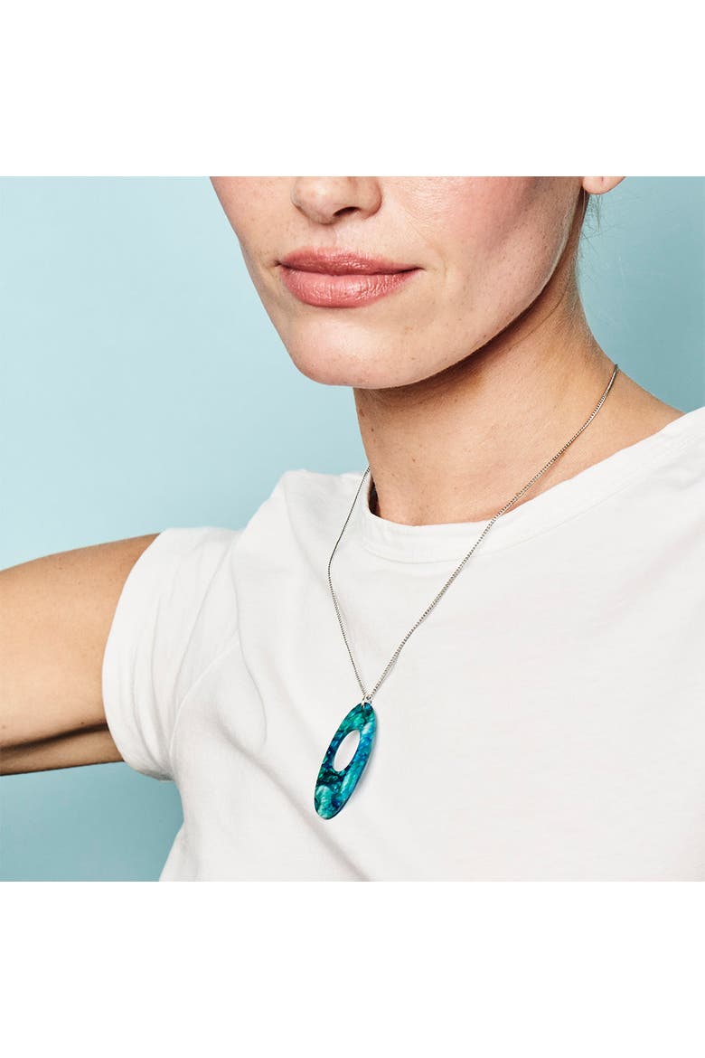 Hepworth Pendant - Blue & Green Lava, Alternate, color, Blue & Green Lava
