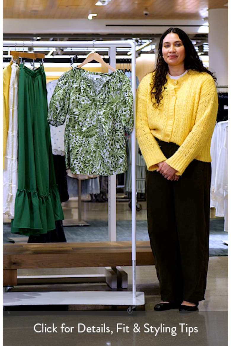 Irenan Leaf Gily Puff Sleeve Cotton Top video