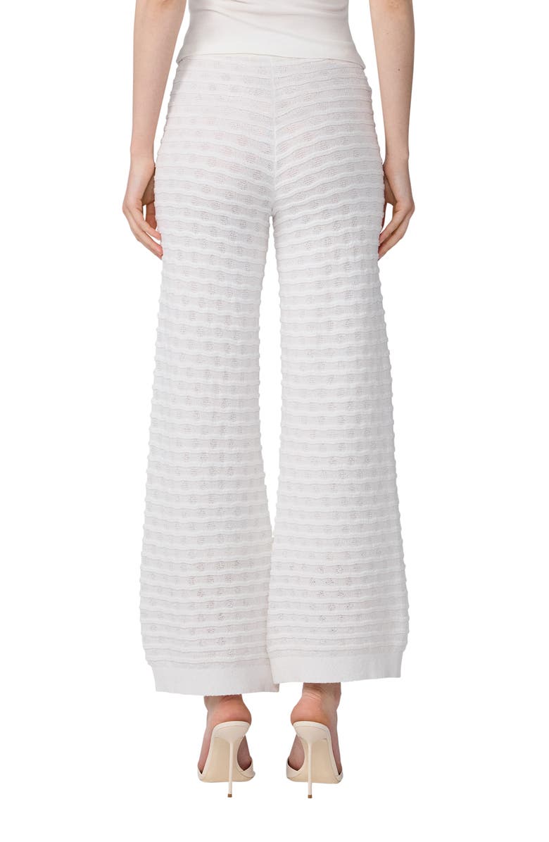 Diane von Furstenberg Barbara Mixed Stitch Cotton Blend Knit Pants, Alternate, color, White