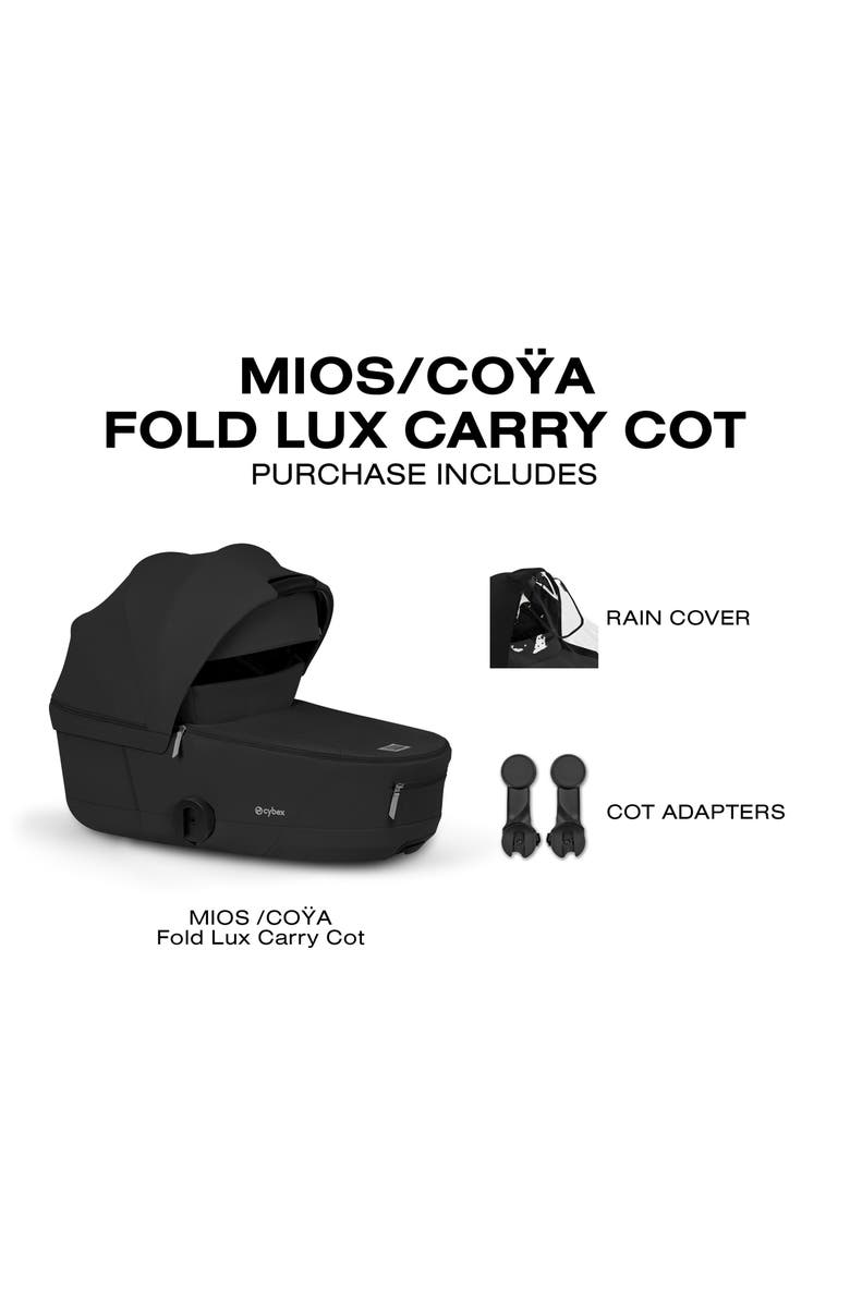 CYBEX Fold Lux Carry Cot for Priam Stroller – Platinum Collection, Alternate, color, Sepia Black
