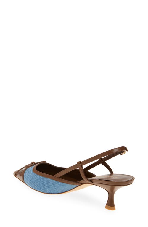 Stuart Weitzman Kitty Slingback 50 Pump In Washed/coffee