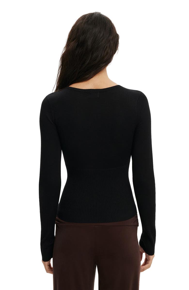 Cotton On Women's Close Knit V-Neck Top, Alternate, color, Black