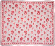 McQueen Skull Print Silk Scarf