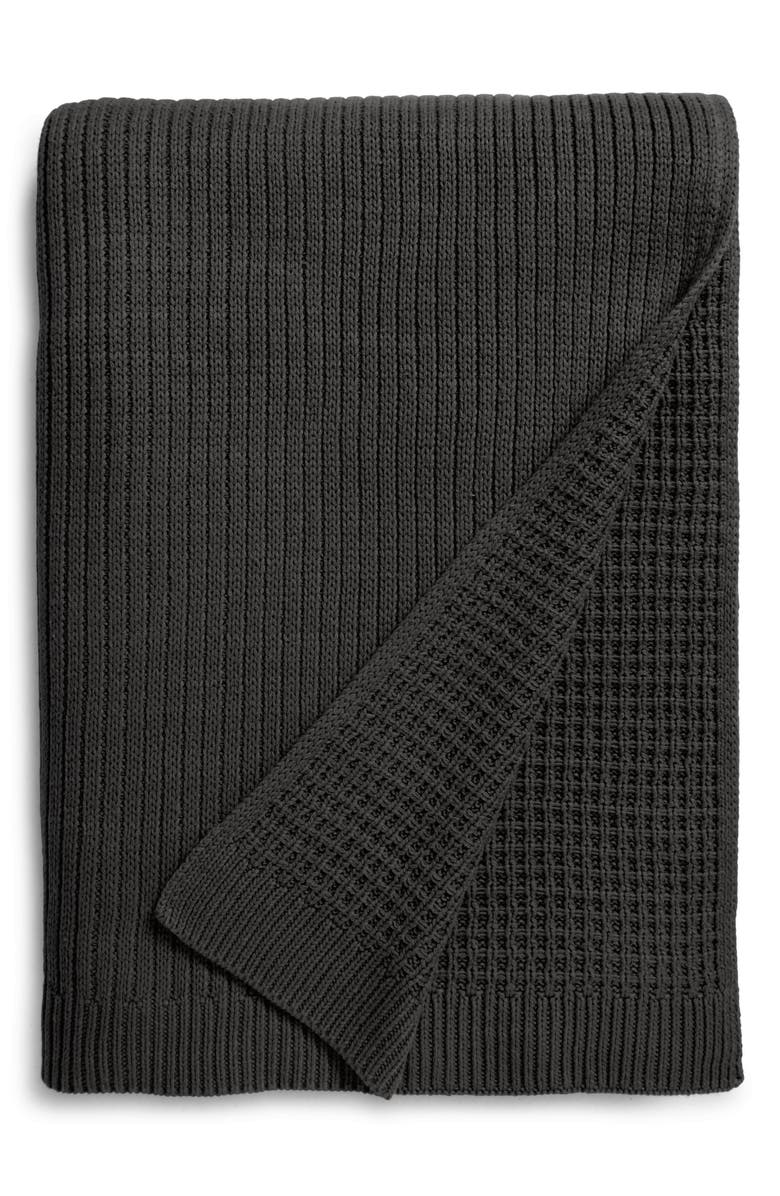 Nordstrom Reversible Knit Blanket, Alternate, color, 