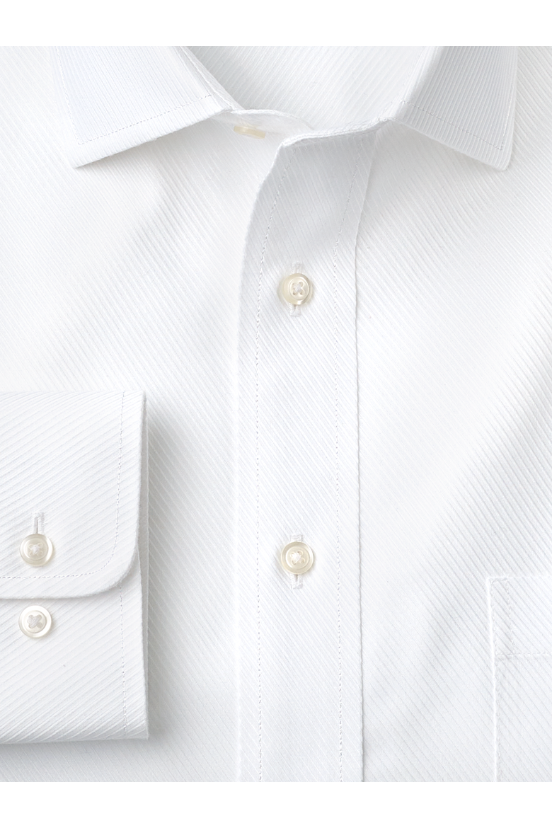 Slim Fit Non-iron Cotton Twill Spread Collar Dress Shirt, Alternate, color, White