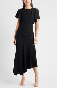 Chelsea28 Asymmetric Crepe Maxi Dress