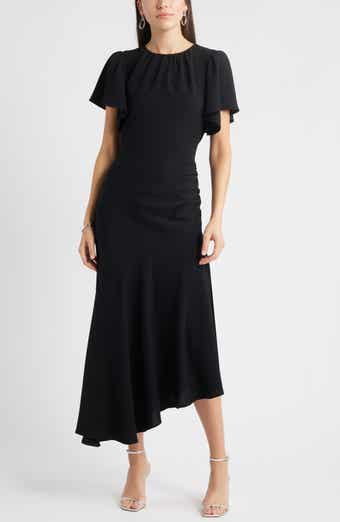 Chelsea28 Asymmetric Crepe Maxi Dress