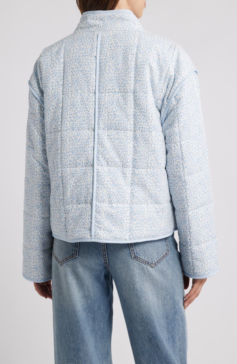 Thread & Supply Quilted Jacket, Alternate, color, Ivory Blue Combo