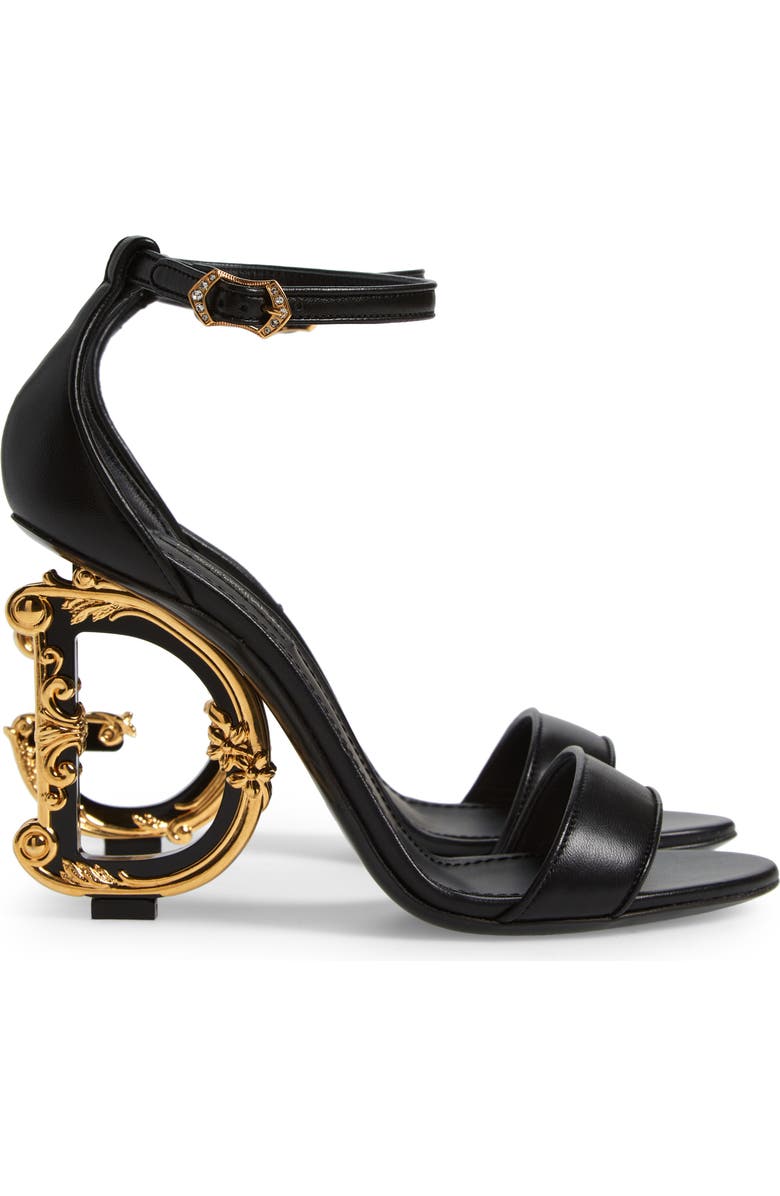 Dolce&Gabbana Keira Baroque DG Heel Sandal, Alternate, color,