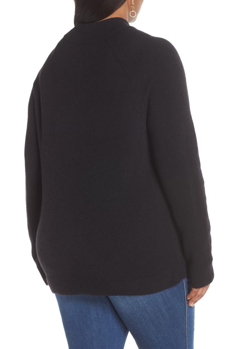 Pocket Front Sweater, Alternate, color, BLACK