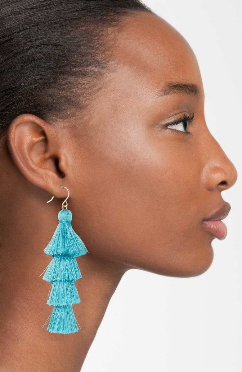 BaubleBar Gabriela Fringe Earrings, Alternate, color, 