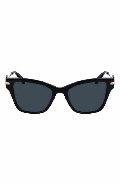 Longchamp Medallion 52mm Modified Rectangular Sunglasses
