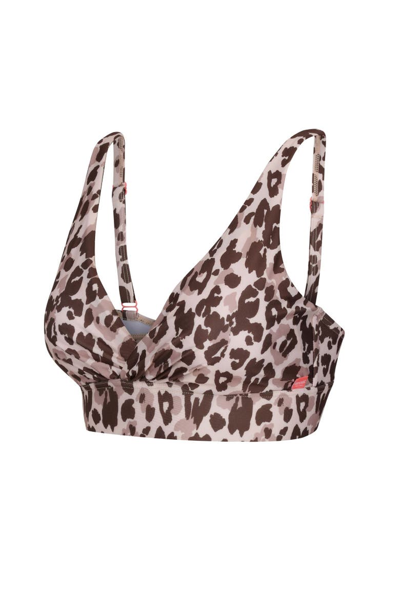 Paloma Leopard Print Bikini Top, Alternate, color, Brown and Beige