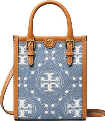 ★Tory Burch★Mini T Monogram North/South Denim Tote★ Tory Burch Mini T Monogram North/South Denim Tote | Nordstrom