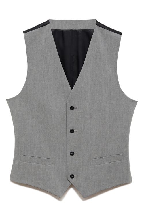 Mango Paris Superslim Fit Stretch Suit Vest In Grey