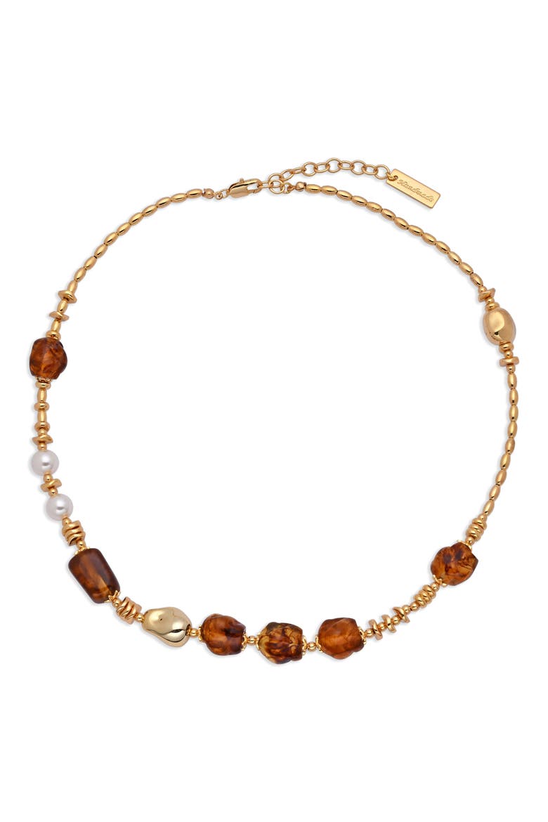Georgina Beaded Necklace, Main, color, GOLD