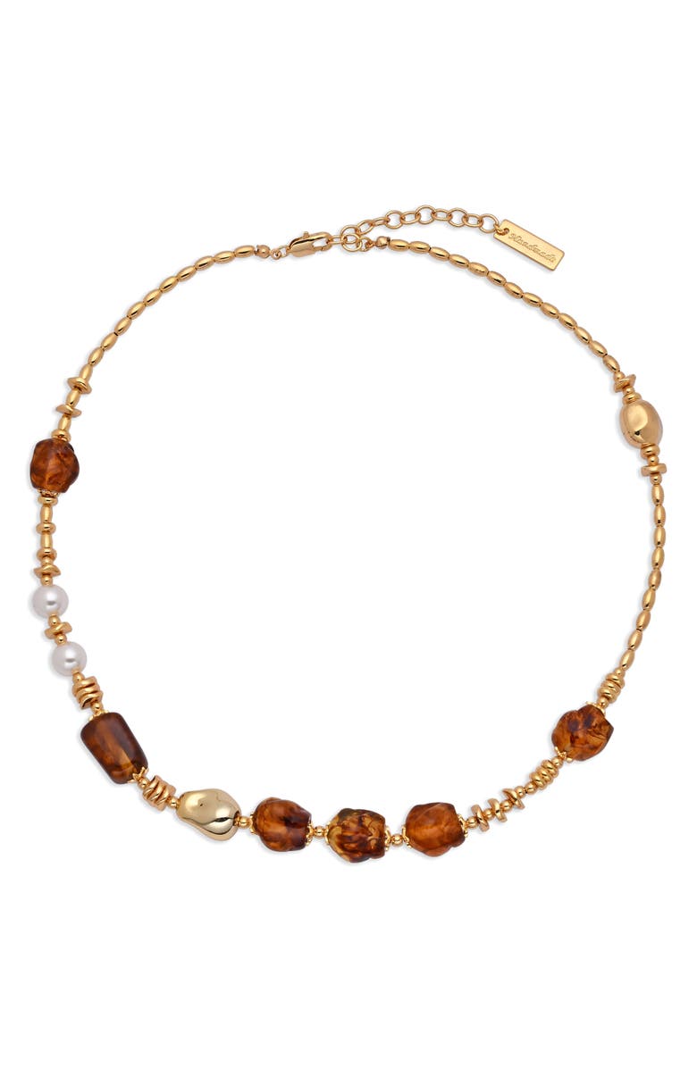 EYE CANDY LOS ANGELES Georgina Beaded Necklace, Main, color, Gold