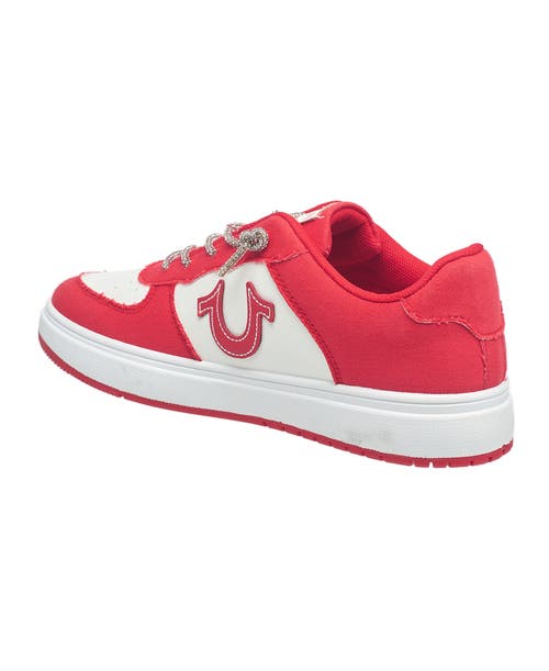 True Religion Ladies Allison Logo Sneaker In Red