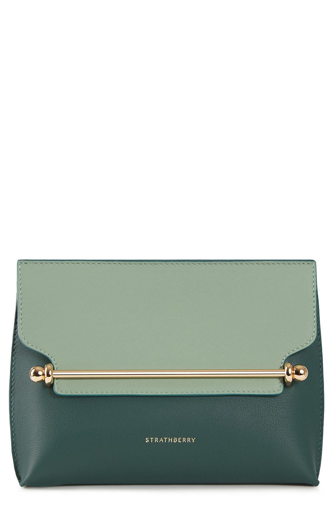 Strathberry Mini Stylist Bicolor Leather Crossbody Bag, Main, color, 