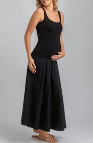 PIETRO BRUNELLI MATERNITY Sleeveless Drop Waist Maternity Dress
